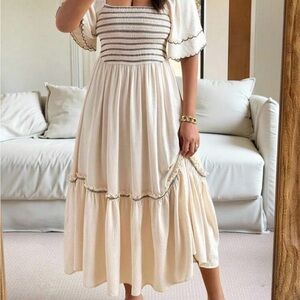 BRAND NEW - Elegant Cream Maxi Dress